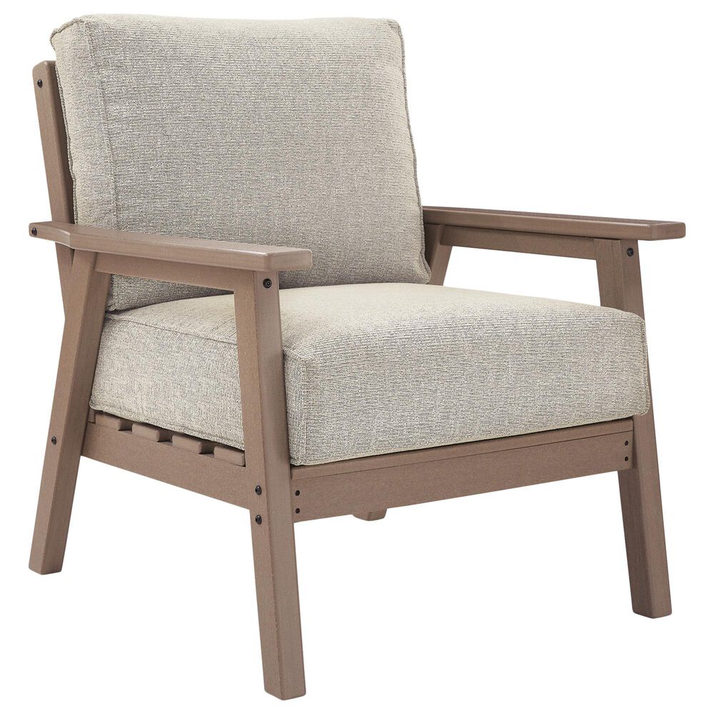 Ashley Grover Beach Outdoor Lounge Chair with Cushion in Driftwood, , large