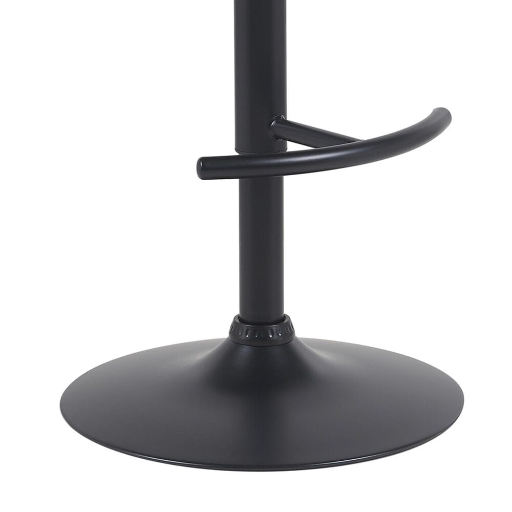 Armen Living Montego Adjustable Swivel Bar Height Stool in Black, , large