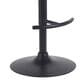 Armen Living Montego Adjustable Swivel Bar Height Stool in Black, , large
