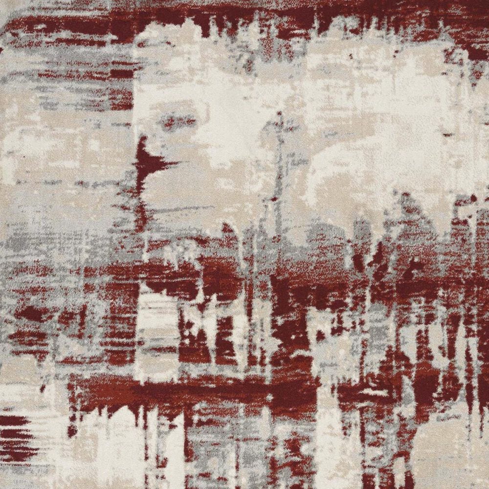Nourison Maxell MAE14 7&#39;10&quot; x 10&#39;6&quot; Ivory and Red Area Rug, , large