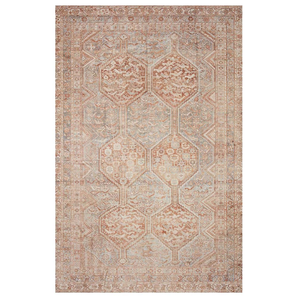 Chris Loves Julia x Loloi Jules 9"6" x 14" Tangerine and Mist Area Rug, , large