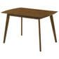 Armen Living Amaris Dining Table in Warm Walnut - Table Only, , large