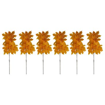 Nearly Natural Inc 38" Autumn Maple Leaf Artificial Flower (Set of 6), , large