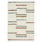Oriental Weavers Axis Striped 6"7" x 9"6" Ivory Area Rug, , large