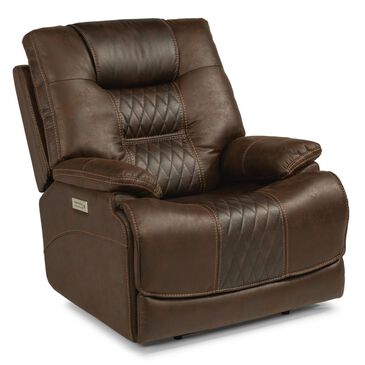 Flexsteel Dakota Power Recliner in Brown, , large