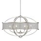 Golden Lighting Colson 6-Light Linear Pendant with Mesh Shade in Pewter, , large