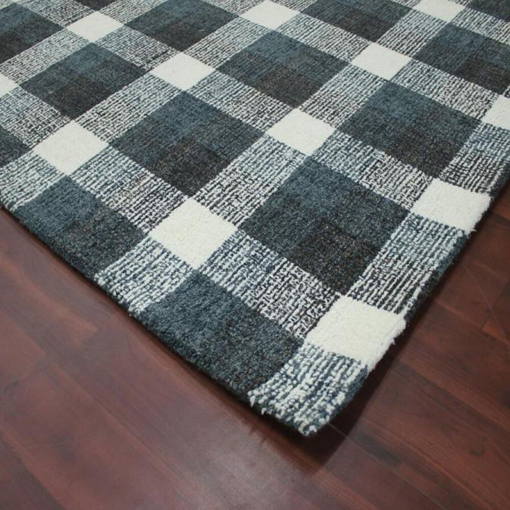 Amer Rugs Tartan 5&#39; x 7&#39;6&quot; Charcoal Area Rug, , large