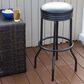 Timberlake Trademark Outdoor Ribbed Swivel Barstool in Black, , large