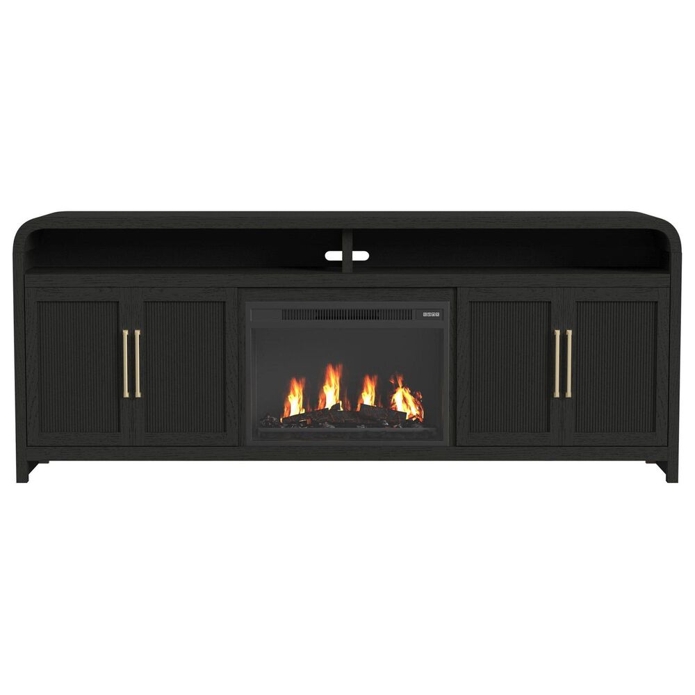 Mayberry Hill Ridgemont 82" Entertainment Center with TV Stand in Black, , large