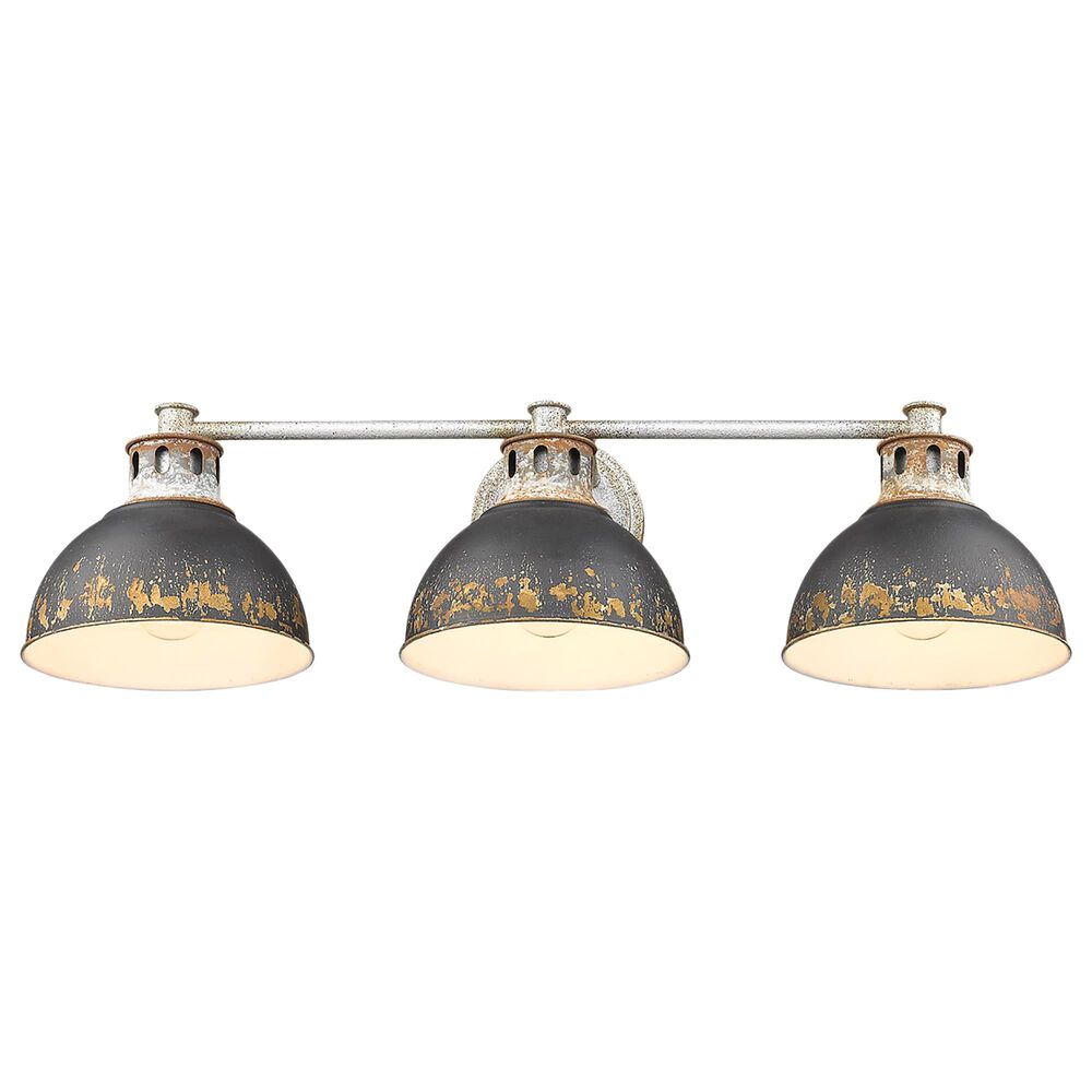 Golden Lighting Kinsley 3-Light Bath Vanity in Aged Galvanized and Antique Black Iron, , large