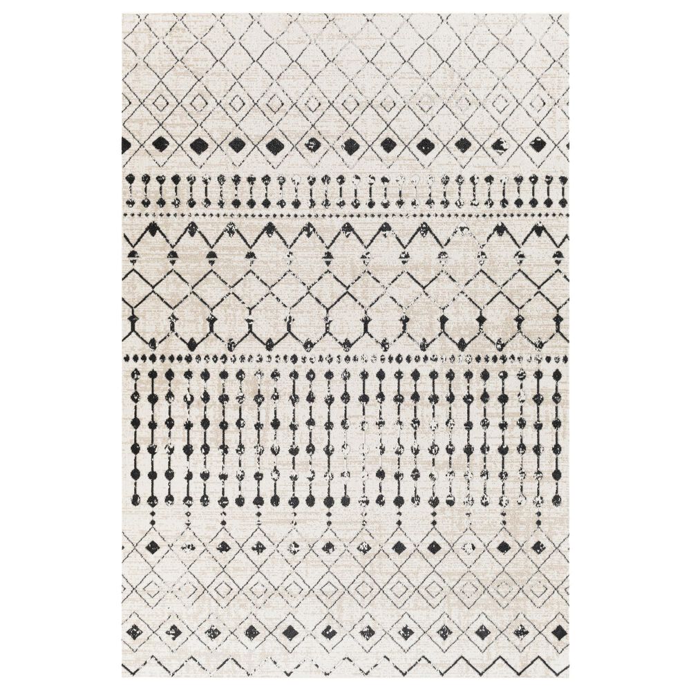 Surya Lavadora 7"10" x 10" Black, Gray, Light Beige and Cream Area Rug, , large