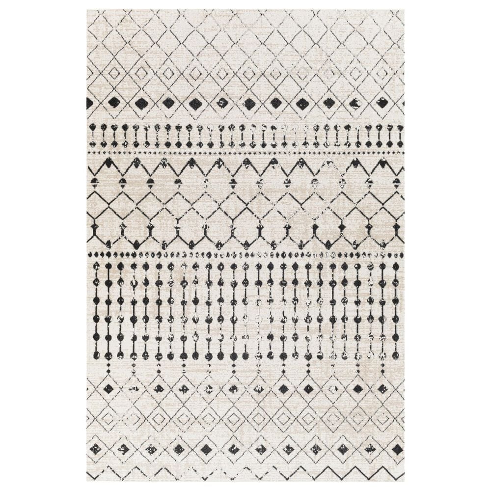 Surya Lavadora 7"10" x 10" Black, Gray, Light Beige and Cream Area Rug, , large