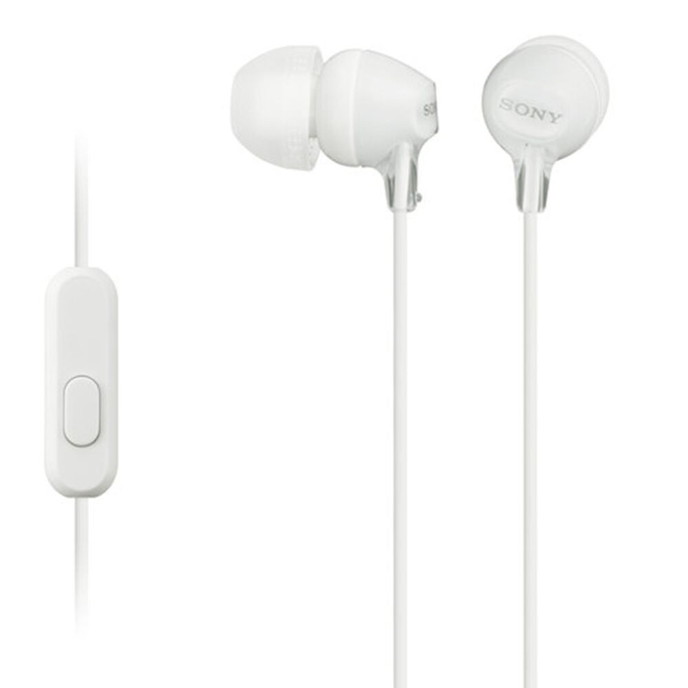 Sony EX Series Earbud Headphones with Microphone in White, , large