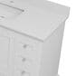 Lexora Home Dukes 84" Double Bathroom Vanity in White with 2 cm White Quartz Top and Rectangular Sinks, , large