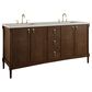 James Martin Kinnsden 72" Double Bathroom Vanity in Sable Oak with 3 cm Siberian Silestone Top and Rectangular Sinks, , large
