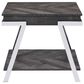 Steve Silver Roma End Table in Shadow Grey and Chrome, , large