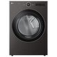 LG 5 Cu. Ft. Front Load Washer and 7.4 Cu. Ft. Smart Front Load Gas Dryer Laundry Pair in Black Steel, , large