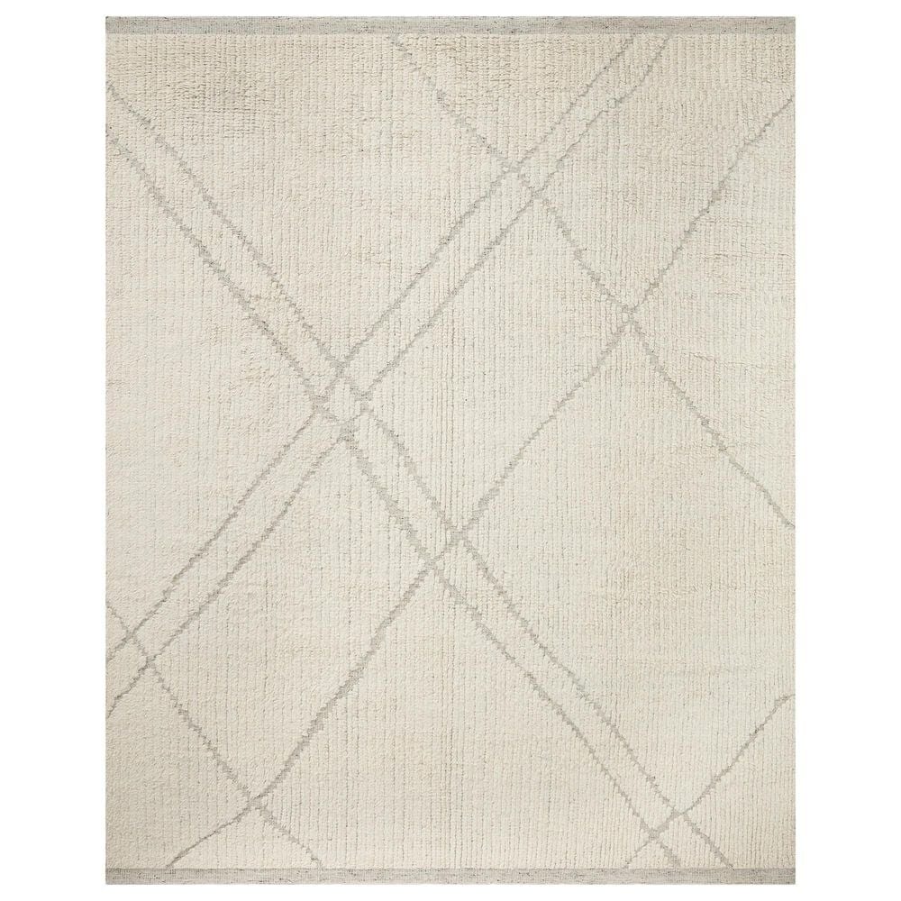Amber Lewis x Loloi Gwyneth 8" x 10" Ivory and Silver Area Rug, , large