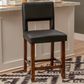 Linon Home Decor Vega Counter Stool with Black Cushion in Espresso, , large