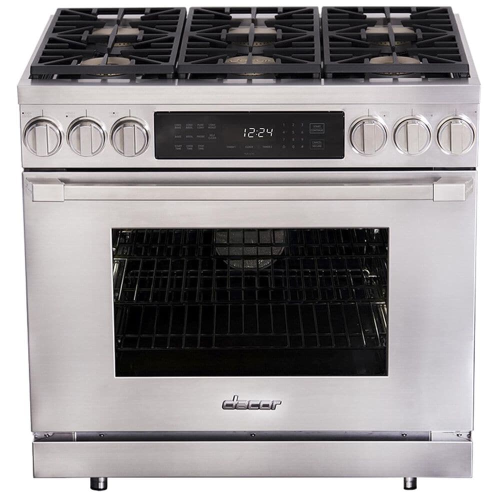 Dacor Heritage 36" Natural Gas Dual Fuel Range in Stainless Steel, , large