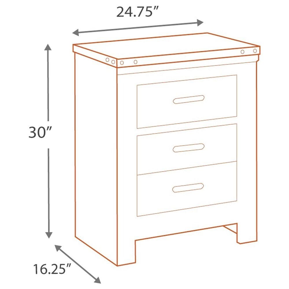 Ashley Trinell 2-Drawer Nightstand in Brown, , large