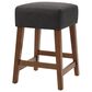 Valor Living Roscoe 26" Backless Counter Stool with Black Upholstery in Cherry, , large