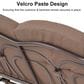 HOMLUX 2-Seat Outdoor Porch Swing with Adjustable Tilt Canopy and Foldable Tray in Beige, , large