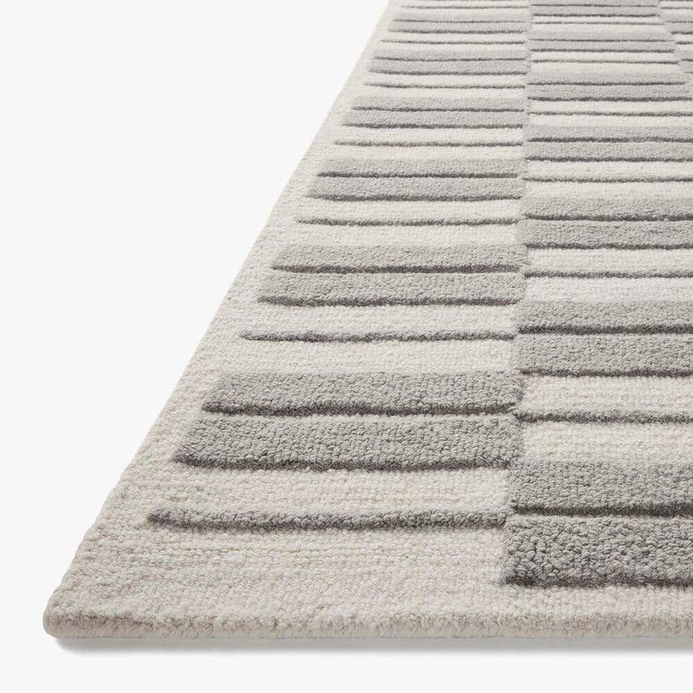 Chris Loves Julia x Loloi Bradley 2&#39;3&quot; x 3&#39;9&quot; Ivory and Grey Area Rug, , large