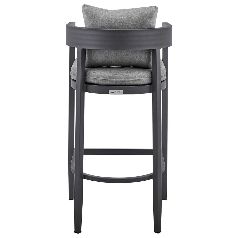 Armen Living Menorca Patio Counter Height Bar Stool in Dark Gray, , large