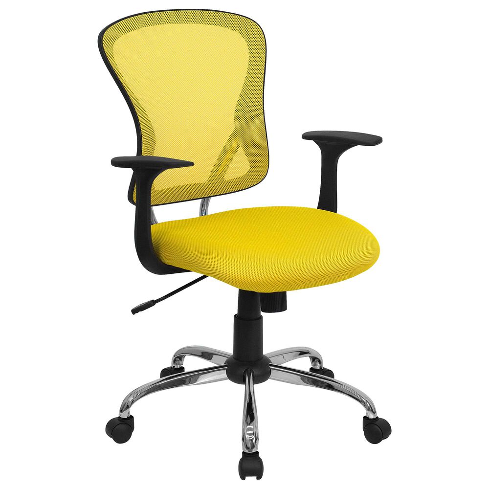 Flash Furniture Swivel Task Chair in Yellow, , large
