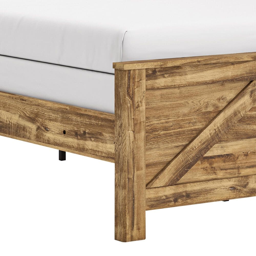 Ashley Maystonna Queen Crossbuck Panel Bed in Brown, , large