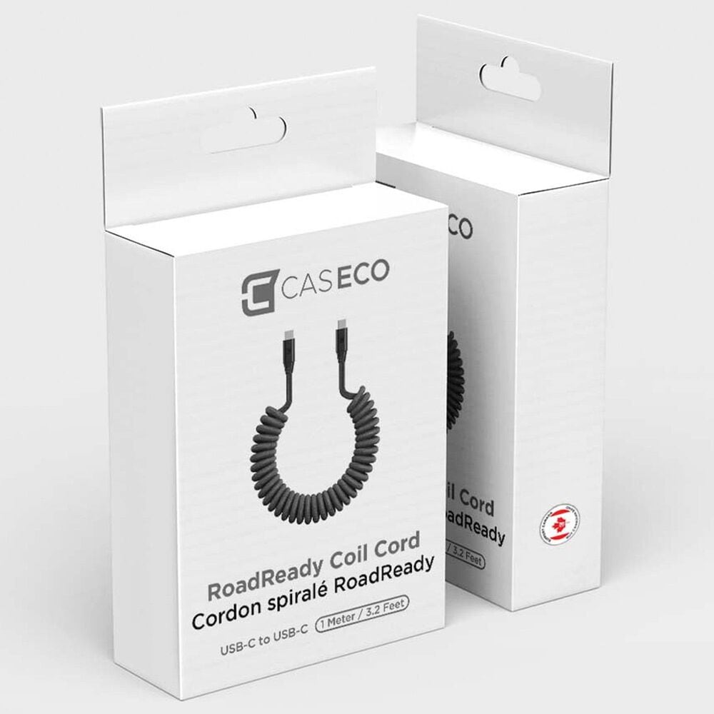 The Mighty Mount Road Ready USB-A to USB-C Coiled Cable in Black, , large