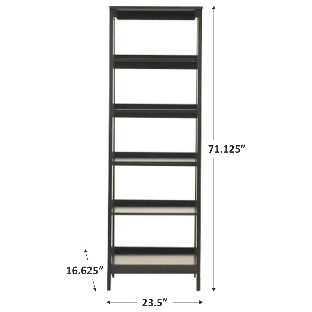 Living Essentials 5-Shelf Bookcase in Jamocha, , large