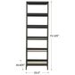 Living Essentials 5-Shelf Bookcase in Jamocha, , large