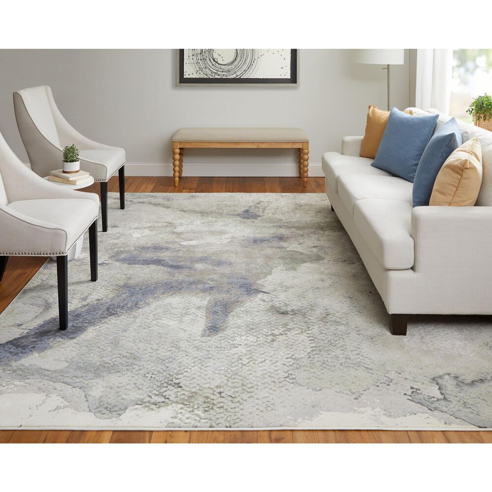 Feizy Clio 7&#39;9&quot; x 10&#39; Green and Ivory Area Rug, , large