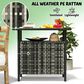 Hearth and Haven Patio Bar Table with Cabinet in Mixed Gray, , large