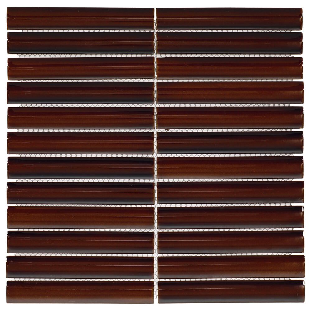 Dal-Tile Artefino Vintage Jasper 1" x 6" Pencil Fluted on 11" x 12" Porcelain Mosaic Sheet, , large