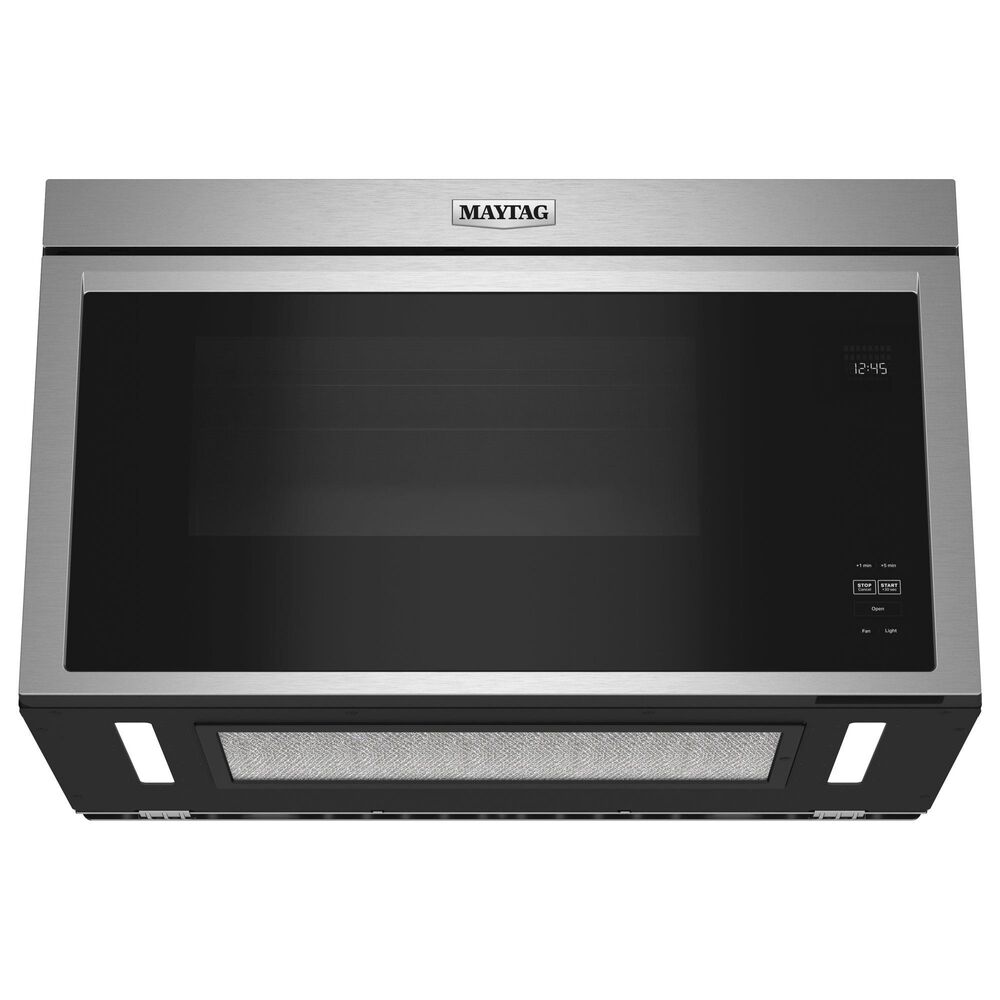 MAYTAG 2-Piece Kitchen Package with 5.3 Cu. Ft. Freestanding Electric Range and 1.1 Cu. Ft. Over-the-Range Microwave in Fingerprint Resistant Stainless Steel, , large