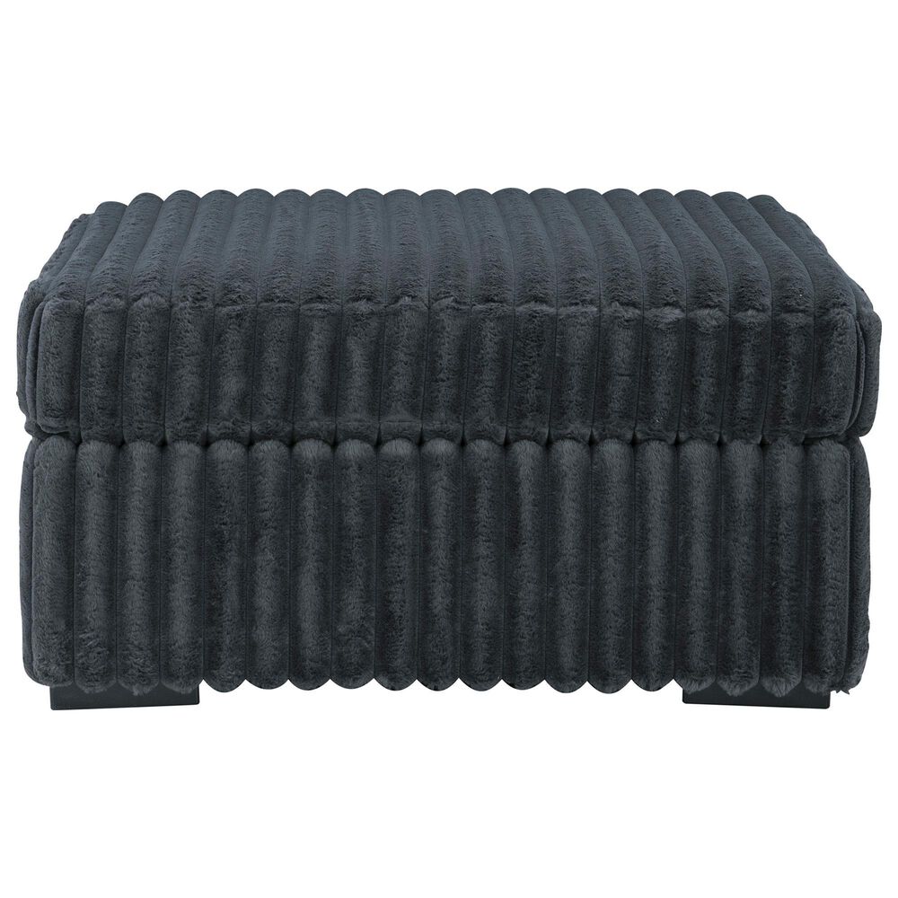 Ashley Midnight-Madness Oversized Ottoman in Gunmetal, , large