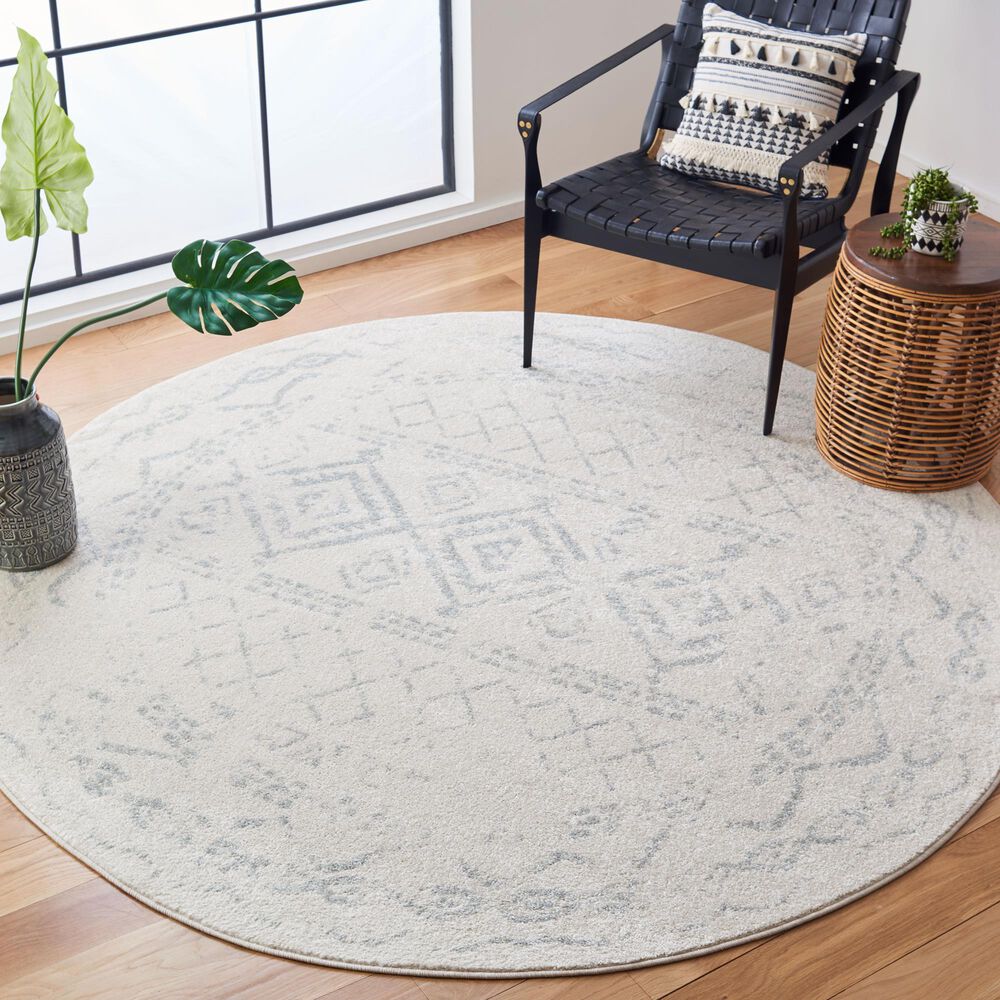 Safavieh Tulum TUL268B 6&#39;7&quot; Round  Light Grey Area Rug, , large