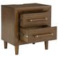 Ashley Lyncott Queen Panel Bed and Two Nightstands in Medium Brown, , large