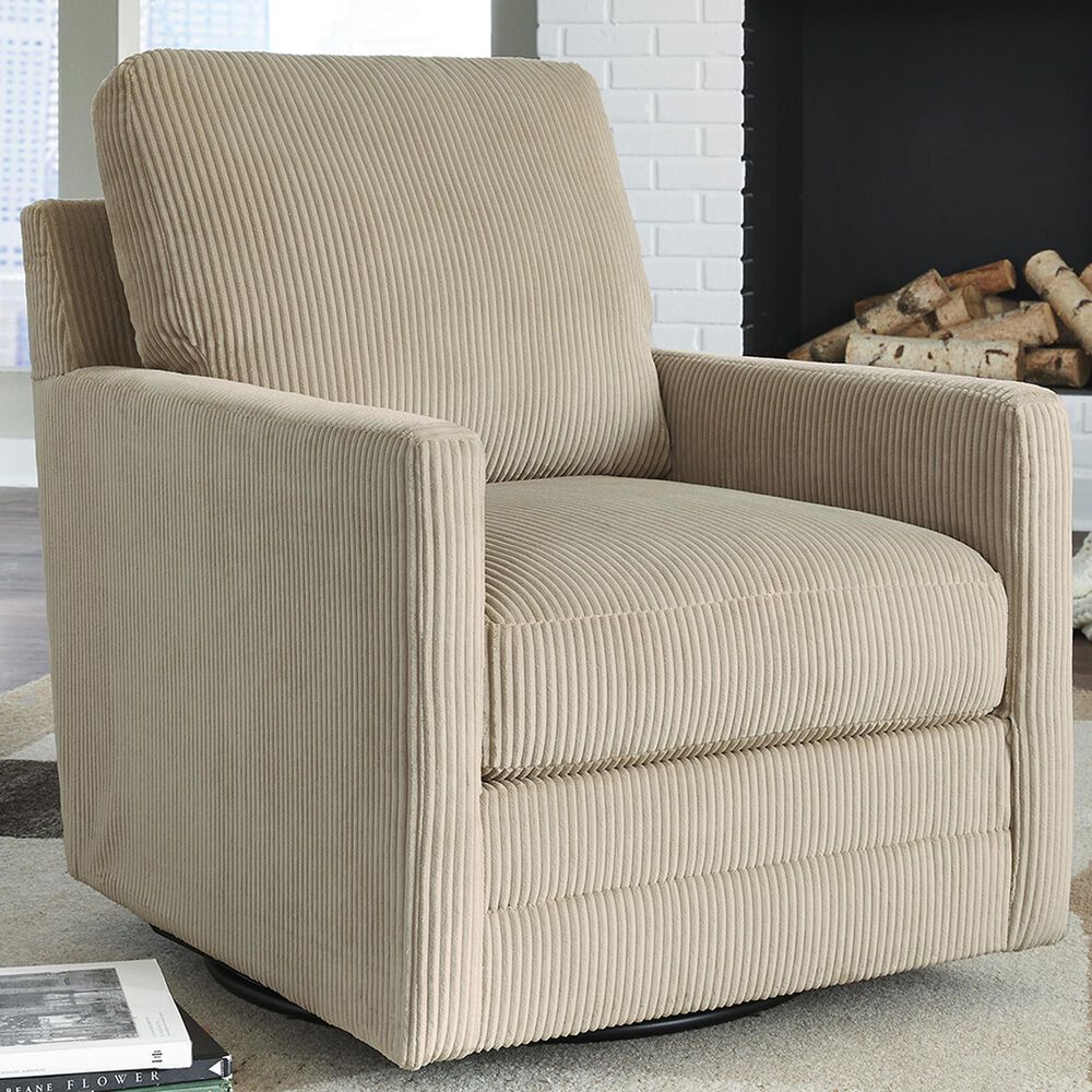 Ashley Icaman Swivel Chair in Sand, , large
