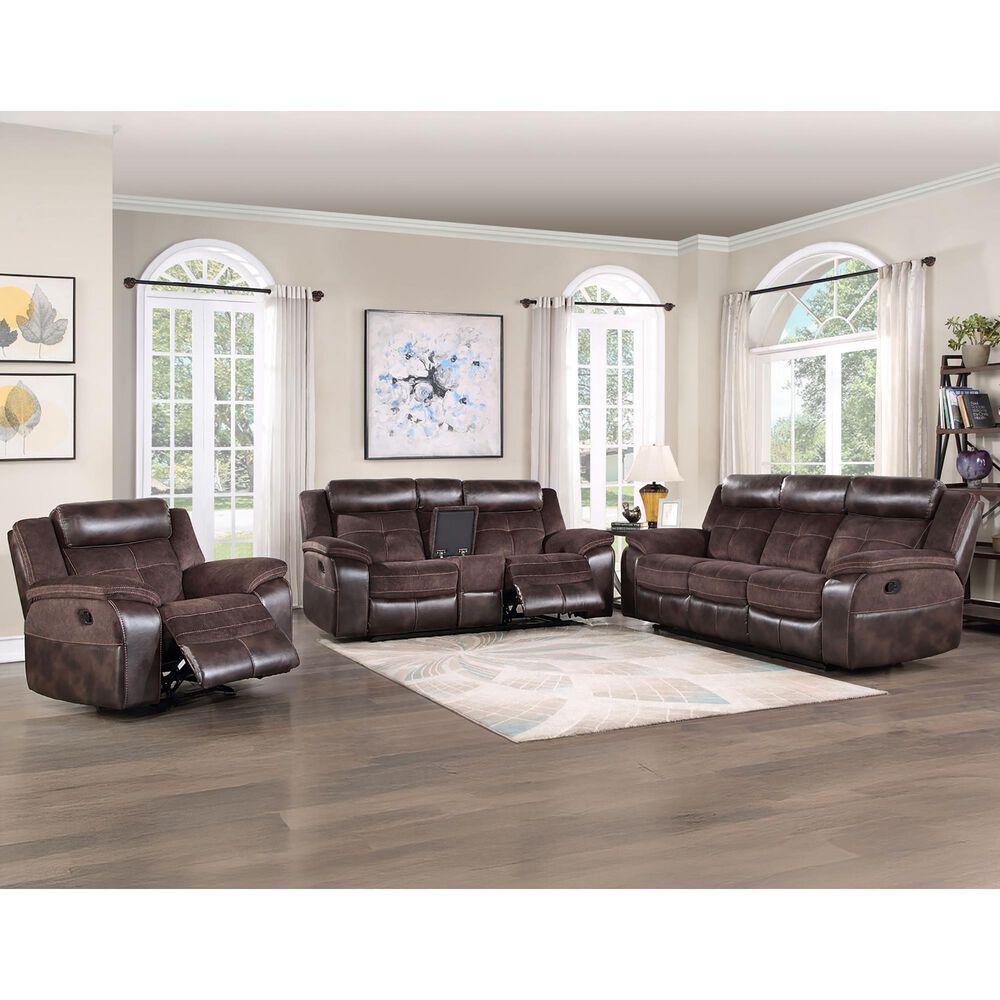Steve Silver Pueblo Manual Recliner Console in Coffee, , large