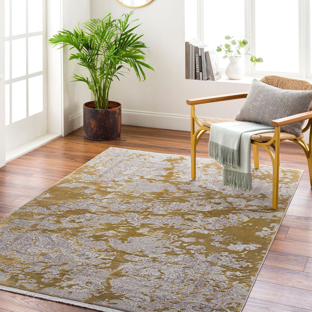 Surya Solar 7&#39;6&quot; x 11&#39;2&quot; Gray, Tan, Medium Brown and Medium Gray Area Rug, , large