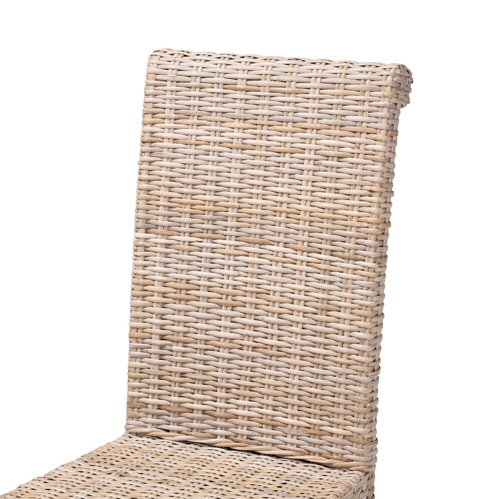 Baxton Studio Santiago Side Chair in Grey and Rustic Taupe, , large