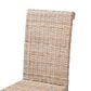 Baxton Studio Santiago Side Chair in Grey and Rustic Taupe, , large