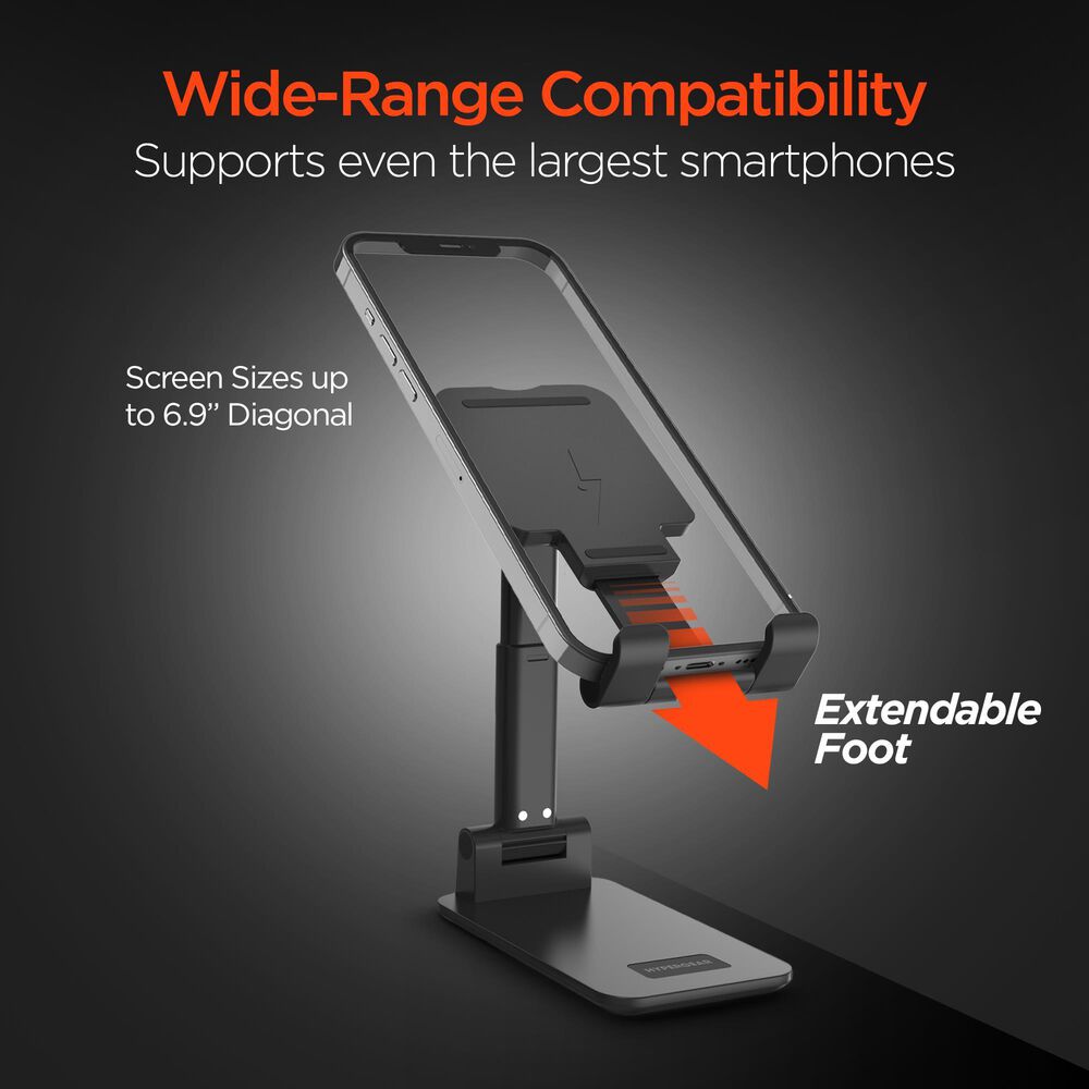 Hypercel Power Fold 10W Wireless Charging Stand in Black, , large