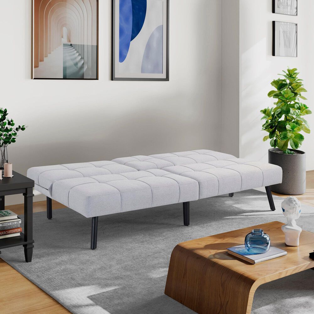 Lifestyle Solutions Larken Convertible Sofa in Light Gray, , large
