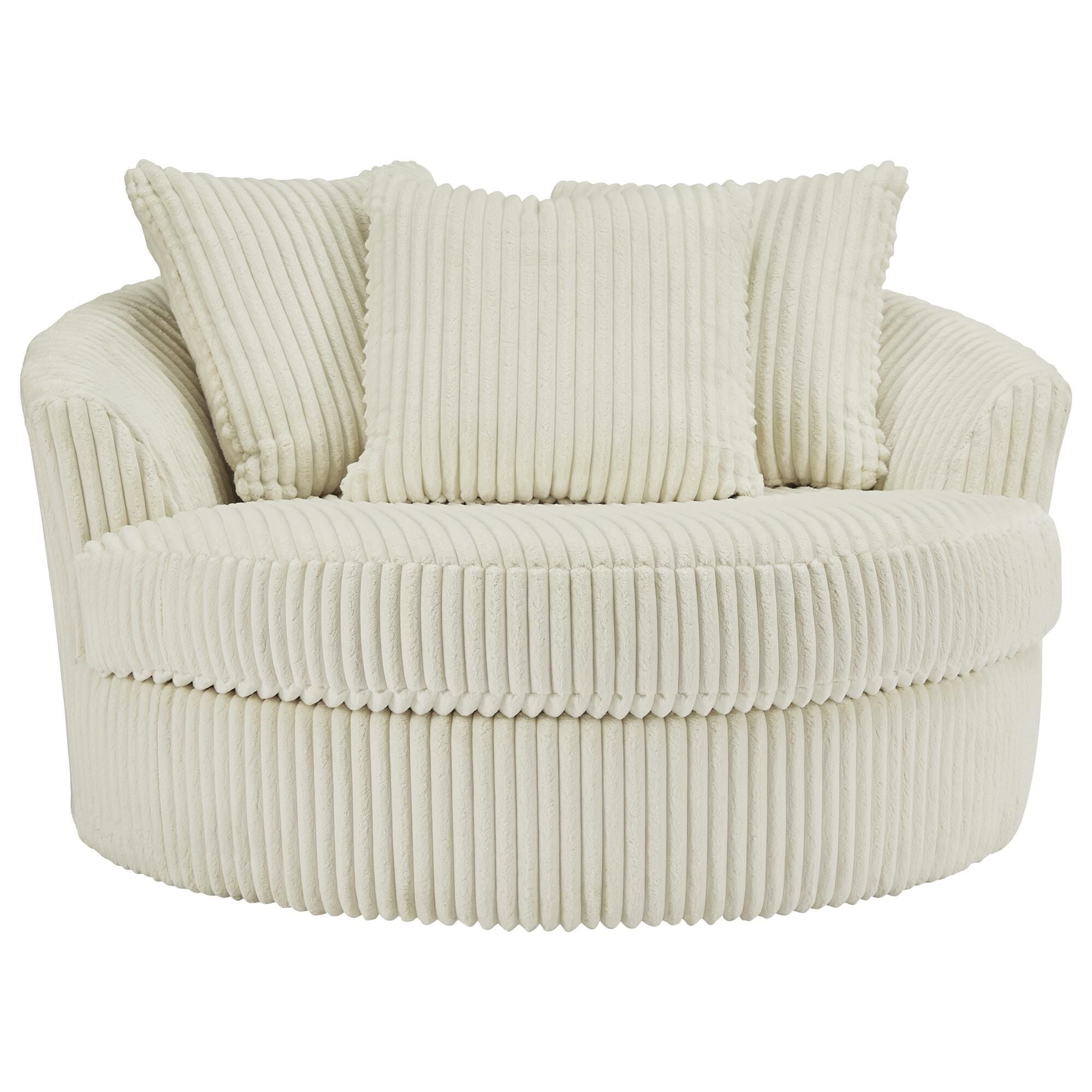Grey cord best sale swivel chair
