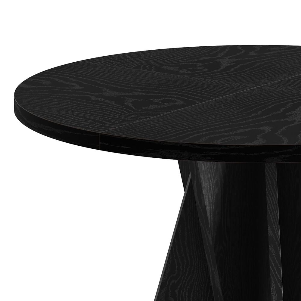 HOMLUX 47.2" Round Dining Table in Black - Table Only, , large